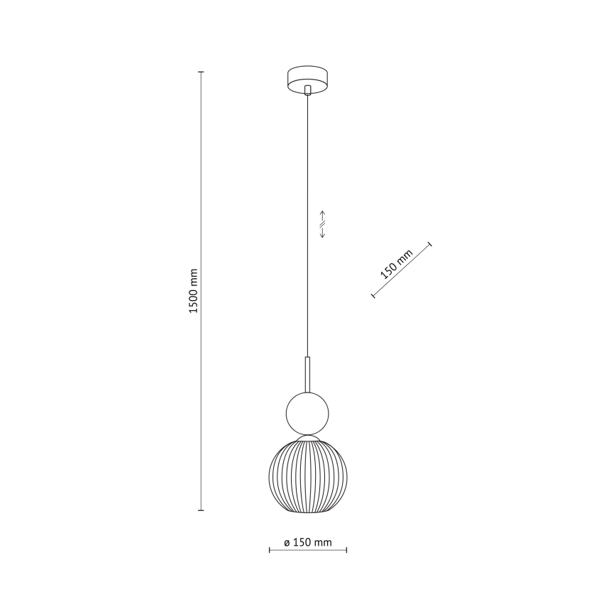 Lámpara colgante con cable SOPHIA 1xE14/10W/230V negro/verde/beige ahumado
