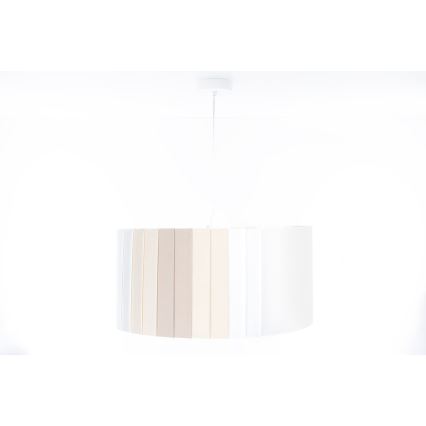 Lámpara colgante con cable STRIPES 1xE27/60W/230V Ø 40 cm crema