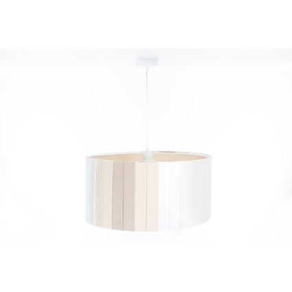 Lámpara colgante con cable STRIPES 1xE27/60W/230V Ø 40 cm crema