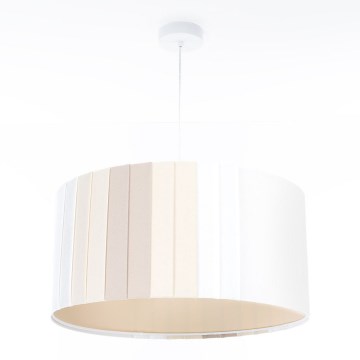 Lámpara colgante con cable STRIPES 1xE27/60W/230V Ø 60 cm crema