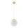 Lámpara colgante con cable TOYA 1xE27/60W/230V Ø 20 cm blanca/dorada