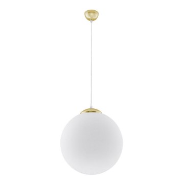 Lámpara colgante con cable TOYA 1xE27/60W/230V, Ø 40 cm, blanco/dorado