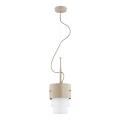 Lámpara colgante con cable TRI-STAR 1xE27/15W/230V beige