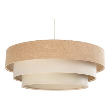 Lámpara colgante con cable TRINITI 1xE27/60W/230V Ø 40 cm beige/crema