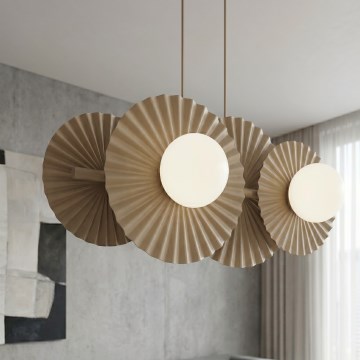 Lámpara colgante con cable UMBRA 4xG9/8W/230V beige