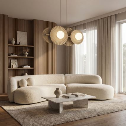 Lámpara colgante con cable UMBRA 4xG9/8W/230V beige