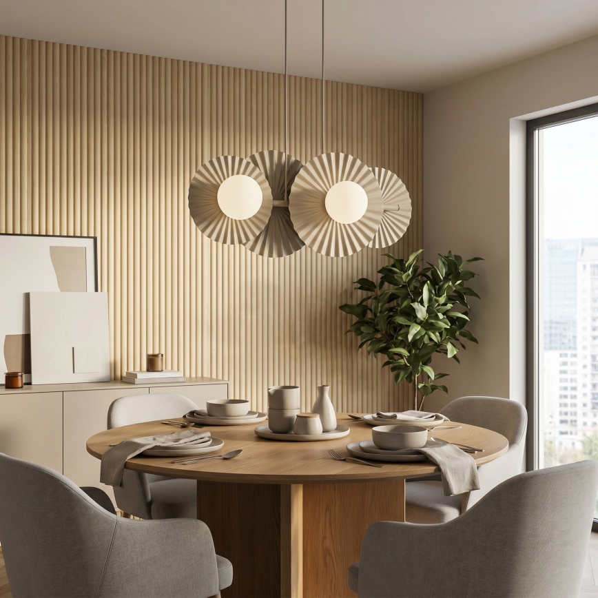 Lámpara colgante con cable UMBRA 4xG9/8W/230V beige