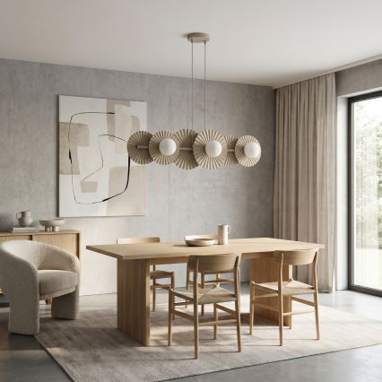 Lámpara colgante con cable UMBRA 6xG9/8W/230V beige