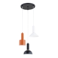 Lámpara colgante con cable VANTI 3xE27/15W/230V multicolor