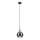 Lámpara colgante con cable VELLO 1xE27/15W/230V negro/beige ahumado/negro