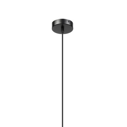 Lámpara colgante con cable VELLO 1xE27/15W/230V negro/beige ahumado/negro