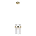 Lámpara colgante con cable VETRO 1xE14/10W/230V dorada