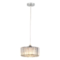 Lámpara colgante con cable VETRO 1xE27/60W/230V cromo brillante