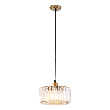 Lámpara colgante con cable VETRO 1xE27/60W/230V dorada