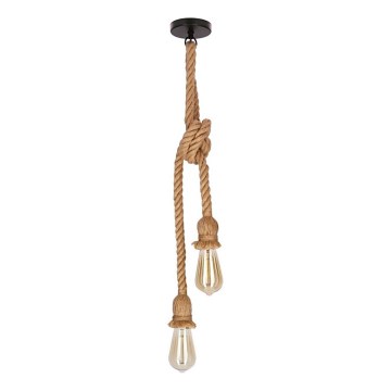 Lámpara colgante con cable VIDEA 2xE27/40W/230V marrón
