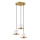 Lámpara colgante con cable YILDO 3xE27/40W/230V blanco/dorado
