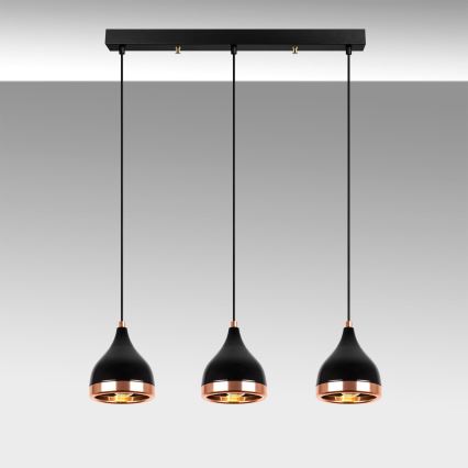 Lámpara colgante con cable YILDO 3xE27/40W/230V