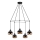 Lámpara colgante con cable YILDO 5xE27/40W/230V negro/cobre