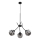 Lámpara colgante con cable ZULIA 3xE27/15W/230V negro/negro ahumado
