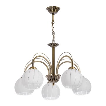 Lámpara colgante con cadena 5xE27/60W/230V