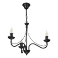 Lámpara colgante con cadena ANTON, 3xE14/15W/230V, negra