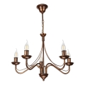 Lámpara colgante con cadena ANTON 5xE14/15W/230V acabado bronce