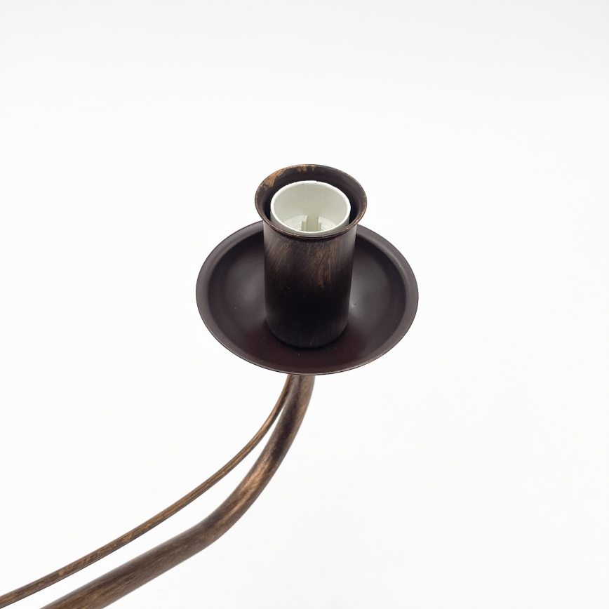 Lámpara colgante con cadena ANTON 8xE14/60W/230V acabado en bronce