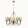 Lámpara colgante con cadena CLASSIC 5xE14/40W/230V bronce/beige