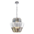 Lámpara colgante con cadena DONNA 9xE14/40W/230V diá. 45 cm cromo mate