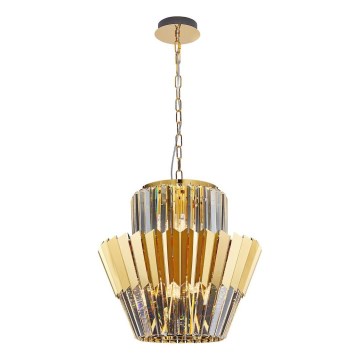 Lámpara colgante con cadena DONNA 9xE14/40W/230V diá. 45 cm dorado