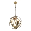 Lámpara colgante con cadena IRONBALL 3xE27/40W/230V dorada