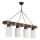Lámpara colgante con cadena JASMIN 4xE27/40W/230V marrón/blanco