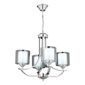 Lámpara colgante con cadena NOVARA 4xE27/40W/230V cromo brillante
