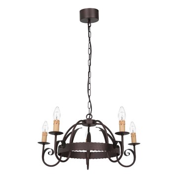 Lámpara colgante con cadena REN 5xE14/15W/230V