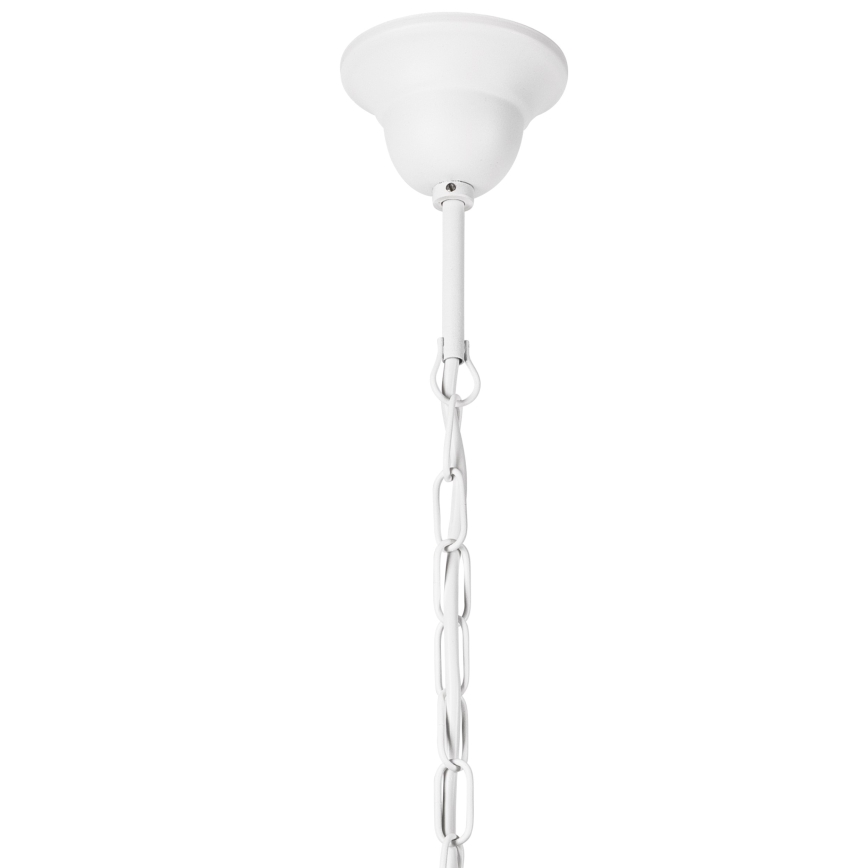 Lámpara colgante con cadena RETRO II 5xE27/60W/230V blanca