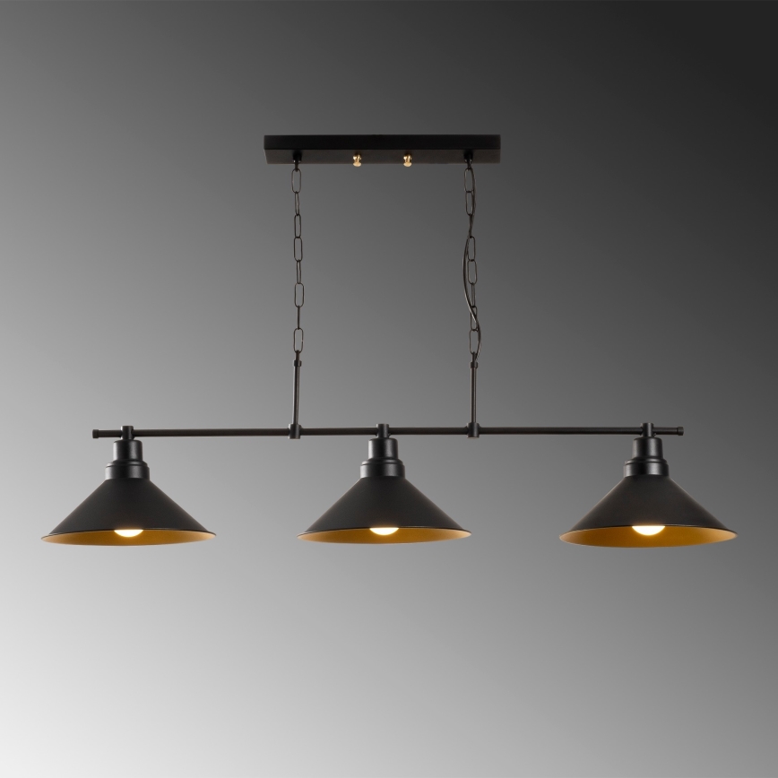 Lámpara colgante con cadena SIVANI 3xE27/100W/230V