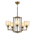 Lámpara colgante con cadena VARANA 5xE27/40W/230V en bronce