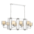 Lámpara colgante con cadena VARANA 8xE27/40W/230V cromo brillante