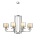 Lámpara colgante con cadena VARANA 8xE27/40W/230V cromo pulido