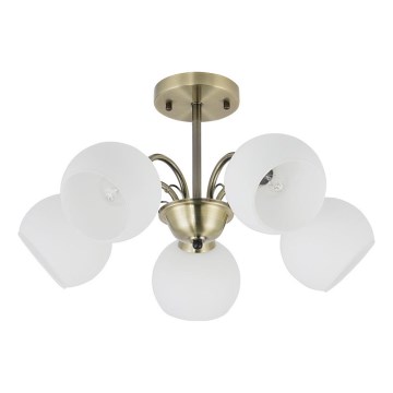 Lámpara colgante con vástago NESTOR 5xE27/40W/230V latón