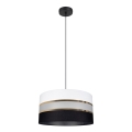 Lámpara colgante CORAL 1xE27/60W/230V blanco y negro