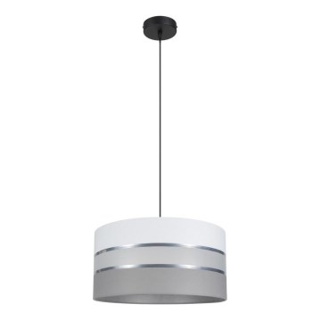 Lámpara colgante CORAL 1xE27/60W/230V diá. 40 cm blanco/gris