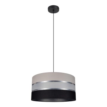 Lámpara colgante CORAL 1xE27/60W/230V negro-gris