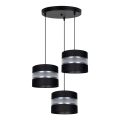 Lámpara colgante CORAL 3xE27/60W/230V negro/cromo mate diá. 45 cm