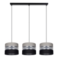 Lámpara colgante CORAL 3xE27/60W/230V negro-gris