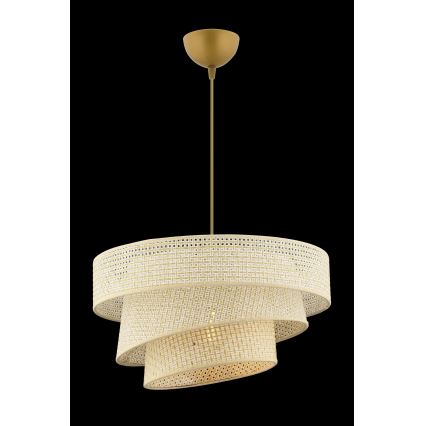 Lámpara colgante COUPER con cable 1xE27/60W/230V color crema