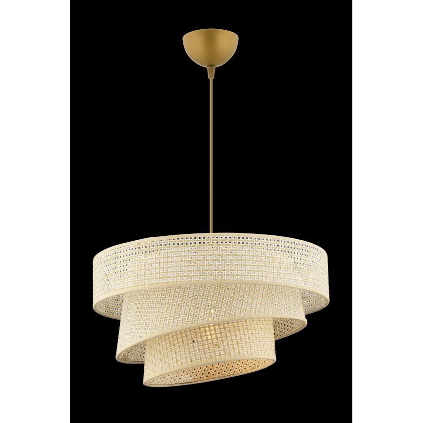 Lámpara colgante COUPER con cable 1xE27/60W/230V color crema