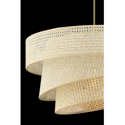 Lámpara colgante COUPER con cable 1xE27/60W/230V color crema