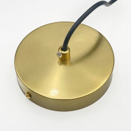 Lámpara colgante CRISTAL con cable 1xE14/15W/230V latón/negro ahumado