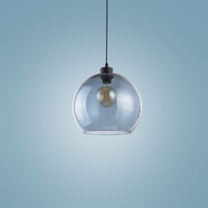 Lámpara colgante CUBUS 1xE27/60W/230V azul